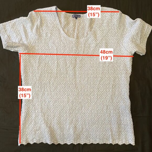 R Stretch Blue blue Pressed flowers Short sleeve Blouse - Picture 2 of 7